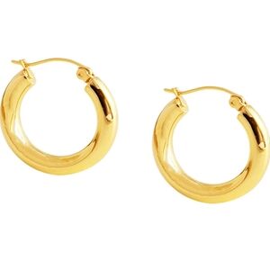 18K Gold Plated Huggie Hoop Earrings